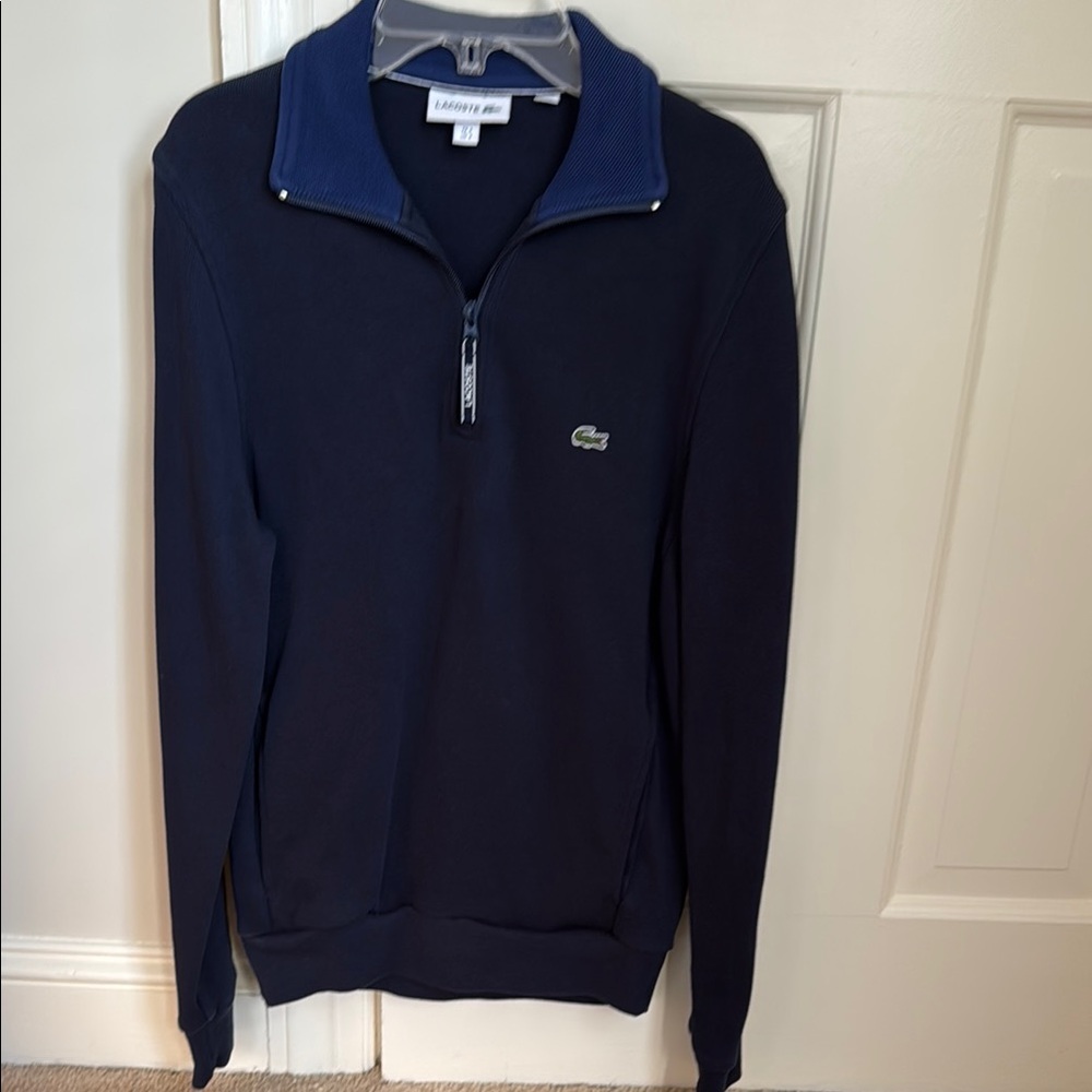 Lacoste Blue Zip Up Sweater